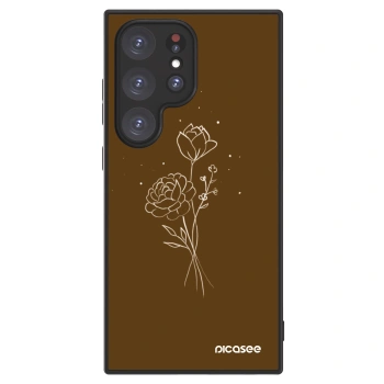 Picasee ULTIMATE CASE PowerShare pentru Samsung Galaxy S24 Ultra S928B 5G - Brown flowers