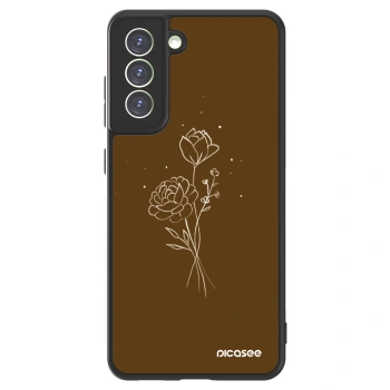 Picasee ULTIMATE CASE PowerShare pentru Samsung Galaxy S21 FE 5G - Brown flowers