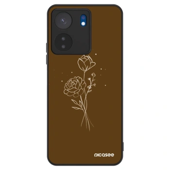 Husă pentru Xiaomi Redmi 13C 4G - Brown flowers