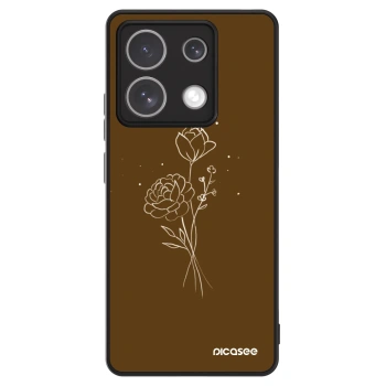 Picasee ULTIMATE CASE pentru Xiaomi Redmi Note 13 Pro 5G - Brown flowers