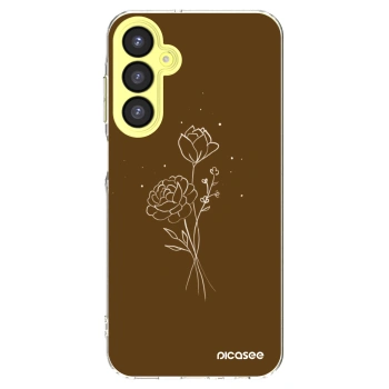 Picasee husă transparentă din silicon pentru Samsung Galaxy A25 A256B 5G - Brown flowers