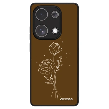Picasee ULTIMATE CASE pentru Xiaomi Redmi Note 13 Pro 4G - Brown flowers