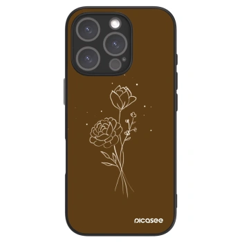 Picasee ULTIMATE CASE MagSafe pentru Apple iPhone 16 Pro - Brown flowers