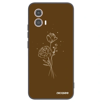 Husă pentru Motorola Moto G53 5G - Brown flowers