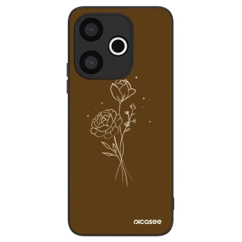 Husă pentru Xiaomi Redmi 13 4G - Brown flowers