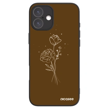 Picasee ULTIMATE CASE MagSafe pentru Apple iPhone 16 Plus - Brown flowers