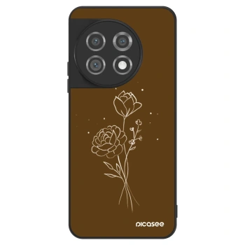 Husă pentru OnePlus 11 5G - Brown flowers