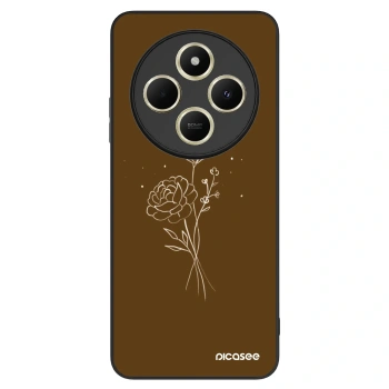 Husă pentru Xiaomi Redmi 14C - Brown flowers