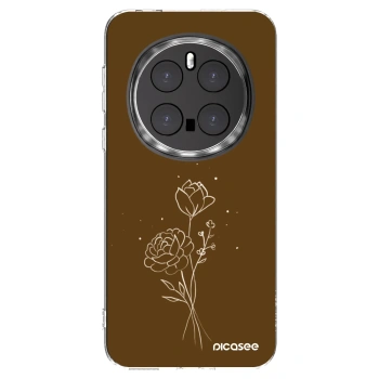 Picasee husă transparentă din silicon pentru Honor Magic7 Pro 5G - Brown flowers