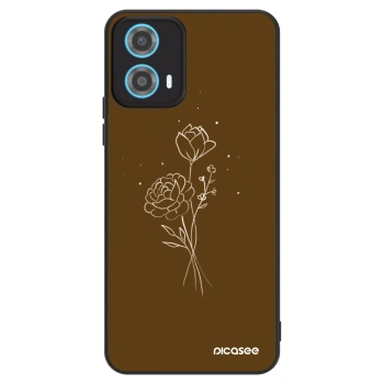 Husă pentru Motorola Moto G34 5G - Brown flowers