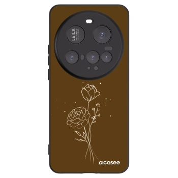 Picasee husă neagră din silicon pentru Xiaomi 15 Ultra - Brown flowers