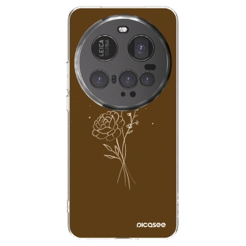 Picasee husă transparentă din silicon pentru Xiaomi 15 Ultra - Brown flowers