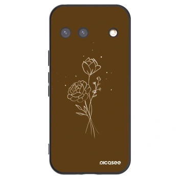 Picasee husă neagră din silicon pentru Google Pixel 9 - Brown flowers