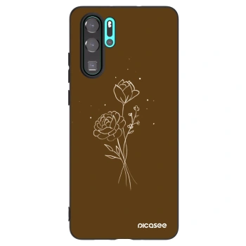 Husă pentru Huawei P30 Pro - Brown flowers