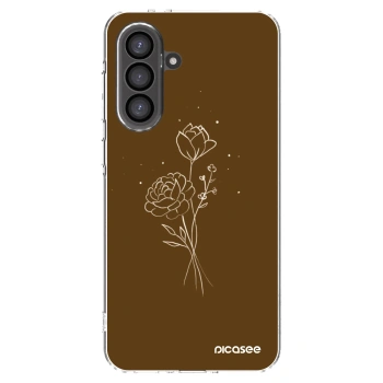 Picasee husă transparentă din silicon pentru Samsung Galaxy A56 5G A566B - Brown flowers