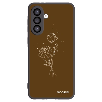 Picasee husă neagră din silicon pentru Samsung Galaxy A26 5G A266B - Brown flowers