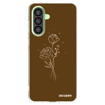Picasee husă transparentă din silicon pentru Samsung Galaxy A26 5G A266B - Brown flowers