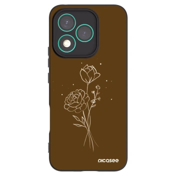 Picasee husă neagră din silicon pentru Honor 400 Lite 5G - Brown flowers