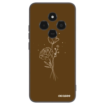 Picasee husă neagră din silicon pentru Xiaomi Poco C75 - Brown flowers