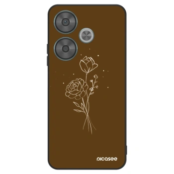 Husă pentru Xiaomi Poco F6 - Brown flowers