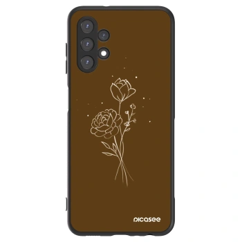 Husă pentru Samsung Galaxy A13 5G - Brown flowers