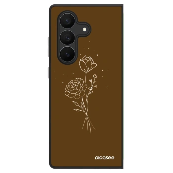 Husă pentru Samsung Galaxy Z Fold7 5G - Brown flowers