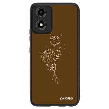 Husă pentru Motorola Moto E14 - Brown flowers