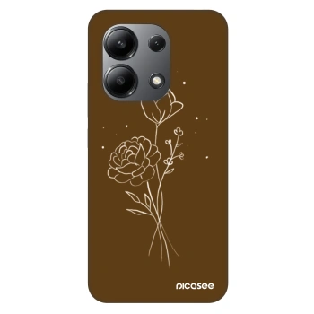 Picasee Fashion Case pentru Xiaomi Redmi Note 13 4G - Brown flowers