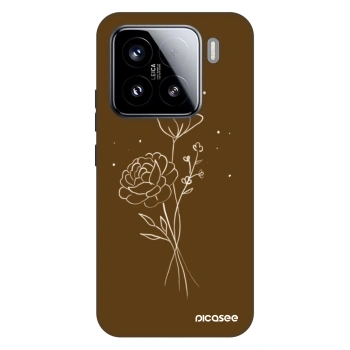 Husă pentru Xiaomi 15 - Brown flowers