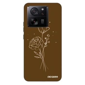 Husă pentru Xiaomi 13T Pro - Brown flowers
