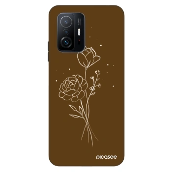 Husă pentru Xiaomi 11T Pro - Brown flowers