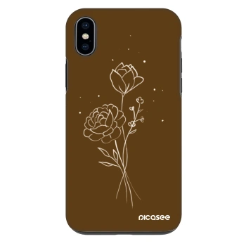Husă pentru Apple iPhone XS Max - Brown flowers