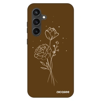 Husă pentru Samsung Galaxy S24 FE S721B - Brown flowers