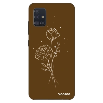 Husă pentru Samsung Galaxy A51 A515F - Brown flowers