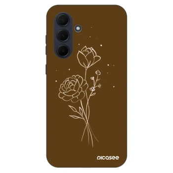 Husă pentru Samsung Galaxy A35 5G A356B - Brown flowers