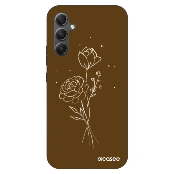 Husă pentru Samsung Galaxy A34 5G A346B - Brown flowers