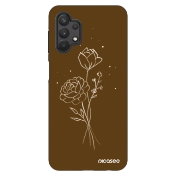 Husă pentru Samsung Galaxy A32 5G A326B - Brown flowers