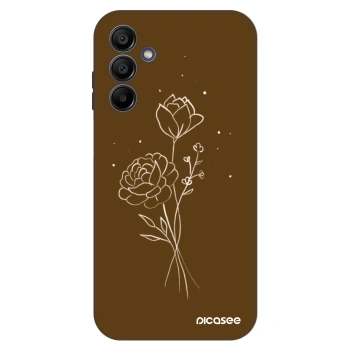 Husă pentru Samsung Galaxy A15 A155F 4G - Brown flowers
