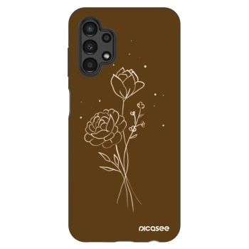 Husă pentru Samsung Galaxy A13 4G A135 - Brown flowers
