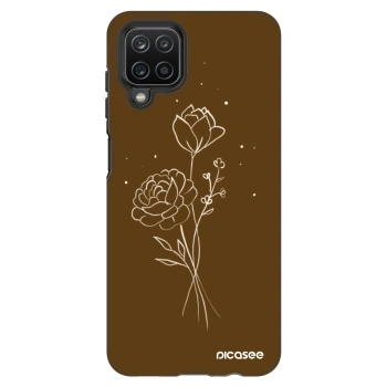 Husă pentru Samsung Galaxy A12 A125F - Brown flowers