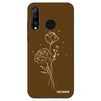 Husă pentru Huawei P30 Lite - Brown flowers