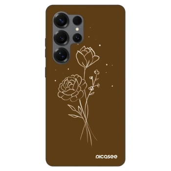Husă pentru Samsung Galaxy S25 Ultra 5G - Brown flowers