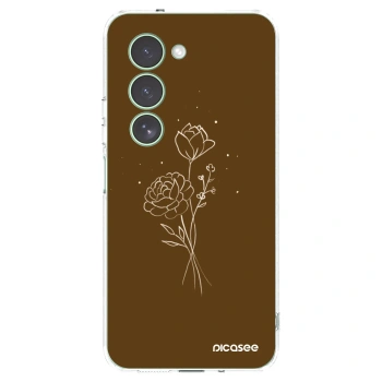 Picasee husă transparentă din silicon pentru Xiaomi Redmi 15 5G - Brown flowers