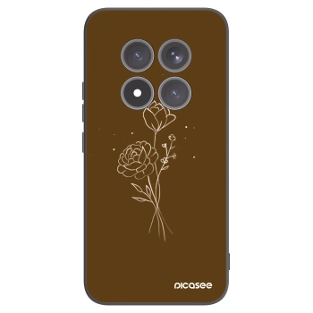 Picasee husă neagră din silicon pentru Xiaomi Redmi Note 15 Pro+ - Brown flowers