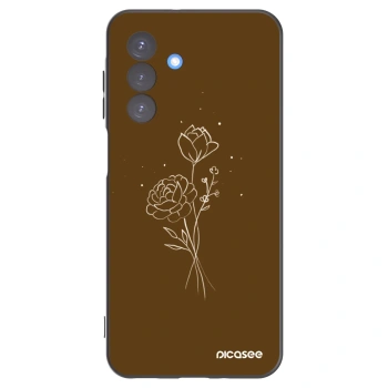 Picasee husă neagră din silicon pentru Samsung Galaxy A17 5G - Brown flowers
