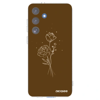 Picasee husă transparentă din silicon pentru Samsung Galaxy S25 FE 5G - Brown flowers