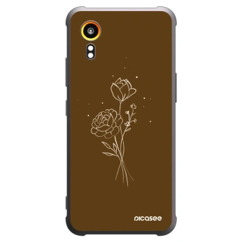 Husă pentru Samsung Galaxy Xcover 7 - Brown flowers