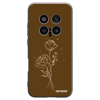 Picasee husă neagră din silicon pentru Honor Magic8 Pro 5G - Brown flowers