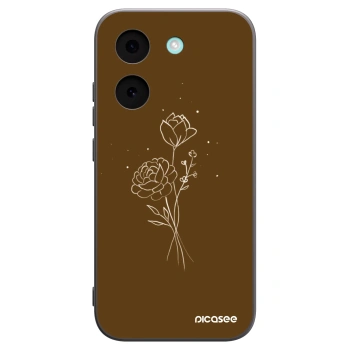 Picasee husă neagră din silicon pentru Xiaomi Poco X8 Pro - Brown flowers