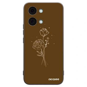 Picasee husă neagră din silicon pentru Xiaomi Poco X8 Pro Max - Brown flowers